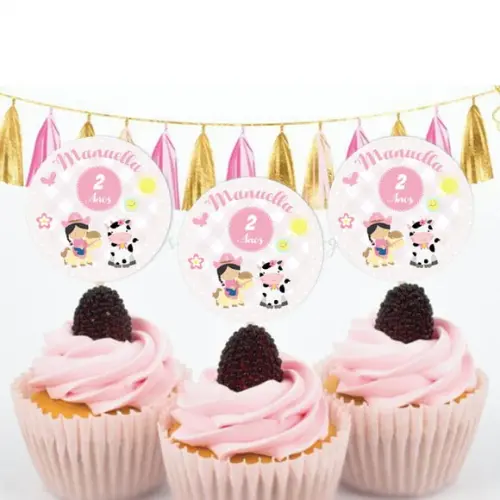 Topper para doces Fazendinha