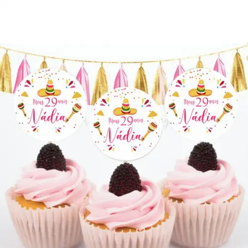 Topper para doces Festa Mexicana