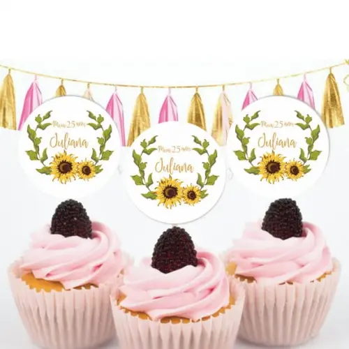 Topper para doces Girassol