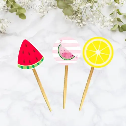 Topper para doces Frutinhas