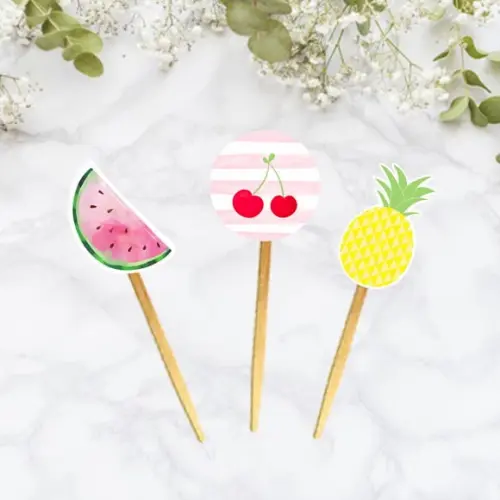 Topper para doces Frutinhas