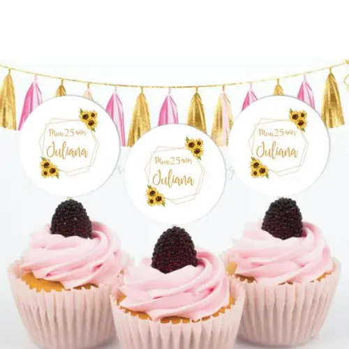 Topper para doces Girassol