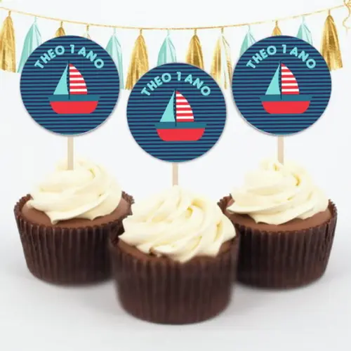 Topper para doces Náutico Marinheiro