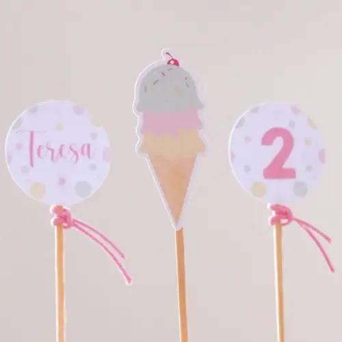 Topper para doces Sorvete