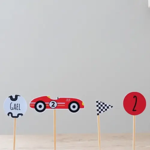 Toppers para Docinhos Carrinho de Corrida Antigo