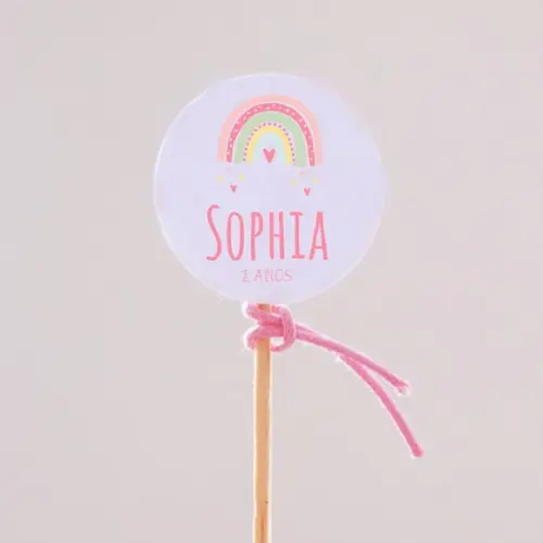 Topper para Docinho Arco Íris Boho