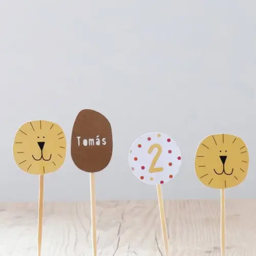 Toppers para docinhos Leão