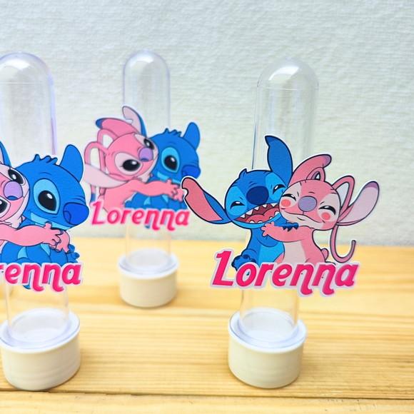 Aplique para Tubete Stitch e Angel