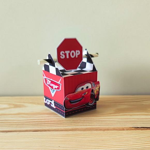 Caixa Canudo Carros Disney