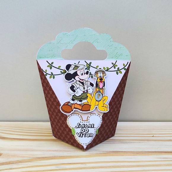Caixa Coração Mickey Safari