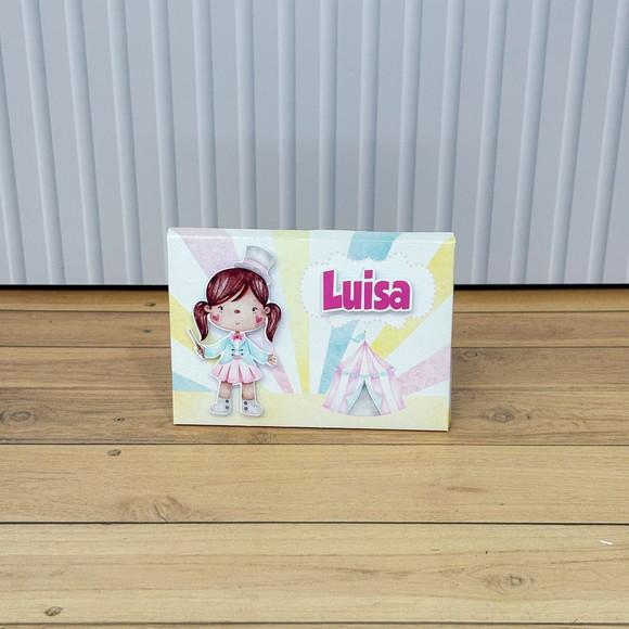 Caixa Personalizada Circo Rosa Aquarela para Kitkat