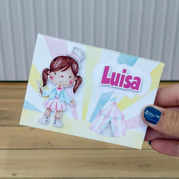 Caixa Personalizada Circo Rosa Aquarela para Kitkat