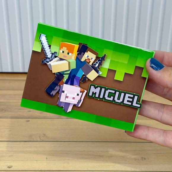 Caixa Personalizada Minecraft para Kitkat