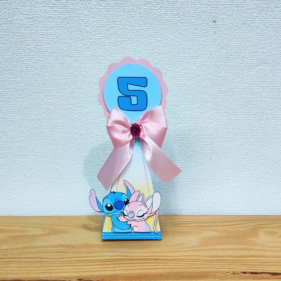 Caixa Pirâmide Stitch e Angel - Unissex