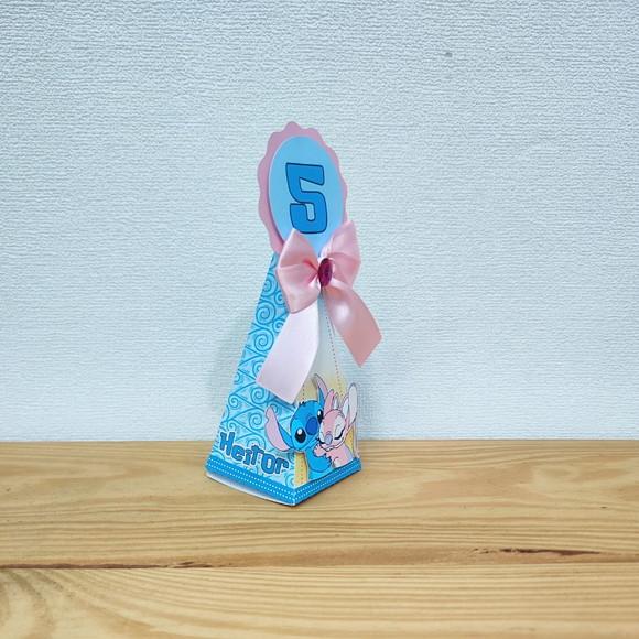 Caixa Pirâmide Stitch e Angel - Unissex