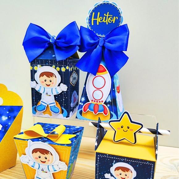Kit 30 Caixas Personalizadas Astronauta