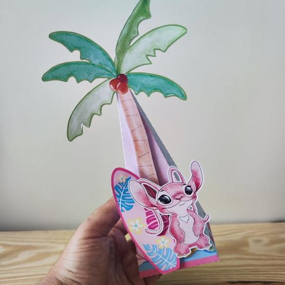 Kit 30 Caixas Personalizadas Stitch e Angel