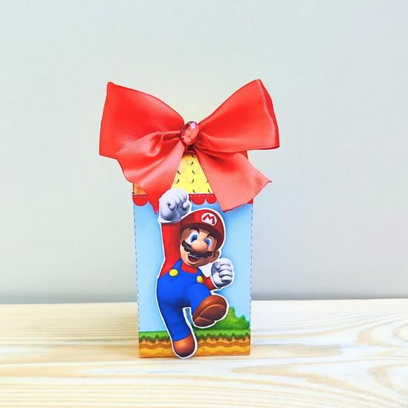 Kit 30 Caixas Personalizadas Super Mario