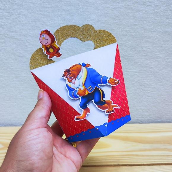 Kit 40 Caixas Personalizadas a Bela e Fera