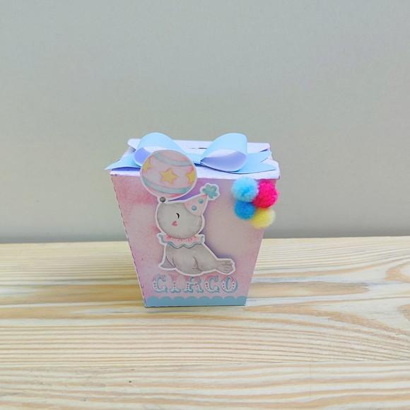 Kit 40 Caixas Personalizadas Circo Rosa