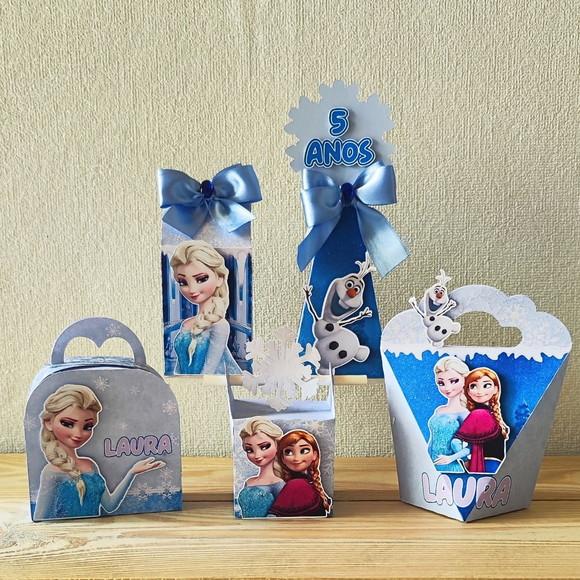 Kit 40 Caixas Personalizadas Frozen