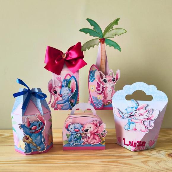 Kit 40 Caixas Personalizadas Lilo e Stitch