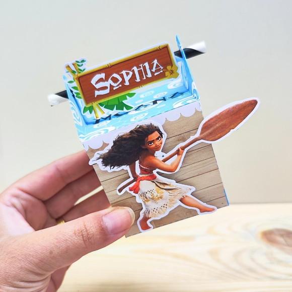Kit 40 Caixas Personalizadas Moana