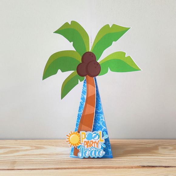 Kit 40 Caixas Personalizadas Pool Party Menino