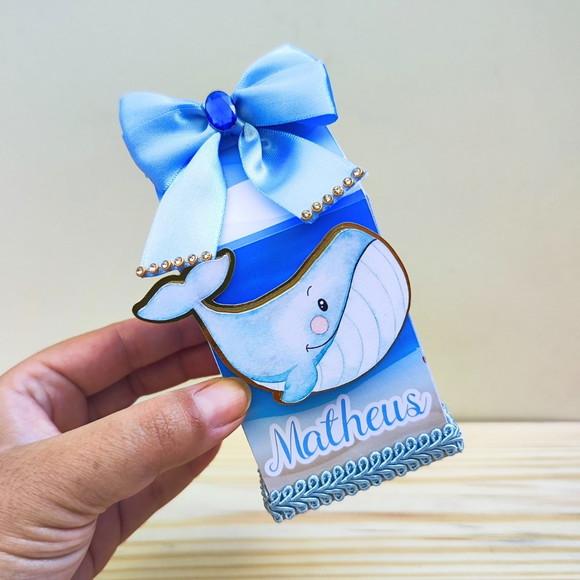 Kit de 30 Caixas Personalizadas Luxo Fundo do Mar Menino