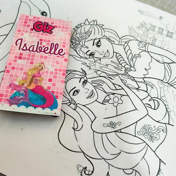 Kit de Colorir para Lembrancinha Barbie Sereia