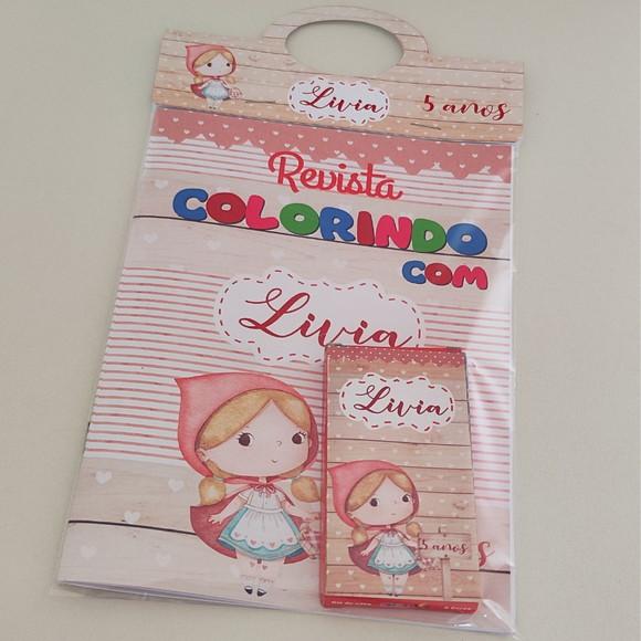 Kit de Colorir para Lembrancinha Chapeuzinho Vermelho