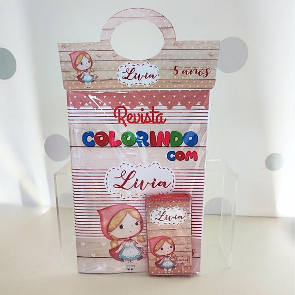 Kit de Colorir para Lembrancinha Chapeuzinho Vermelho
