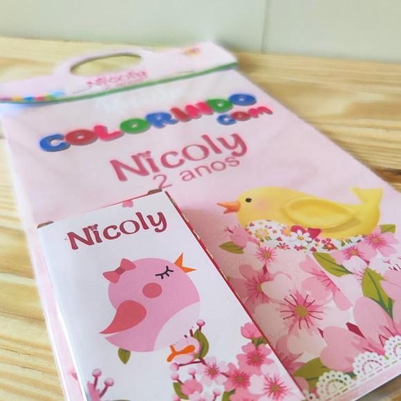 Kit de Colorir para Lembrancinha Jardim Encantado