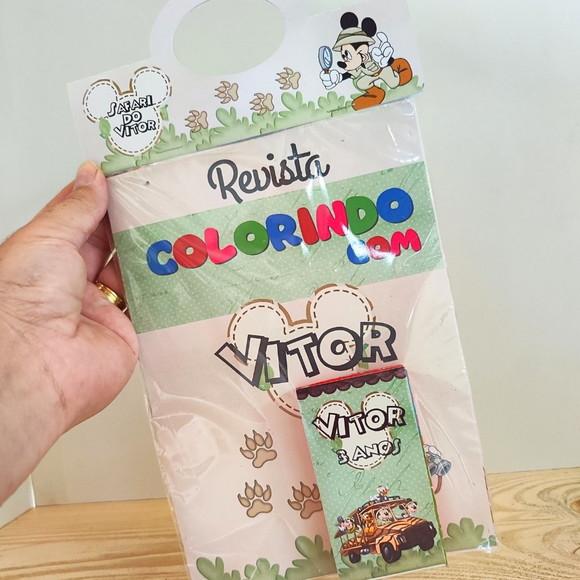 Kit de Colorir para Lembrancinha Mickey Safari