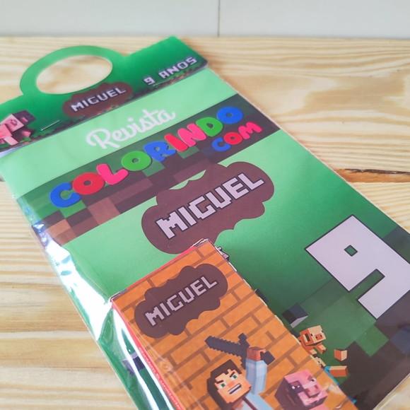 Kit de Colorir para Lembrancinha Minecraft