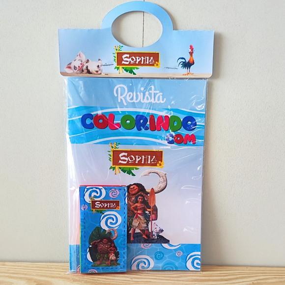 Kit de Colorir para Lembrancinha Moana