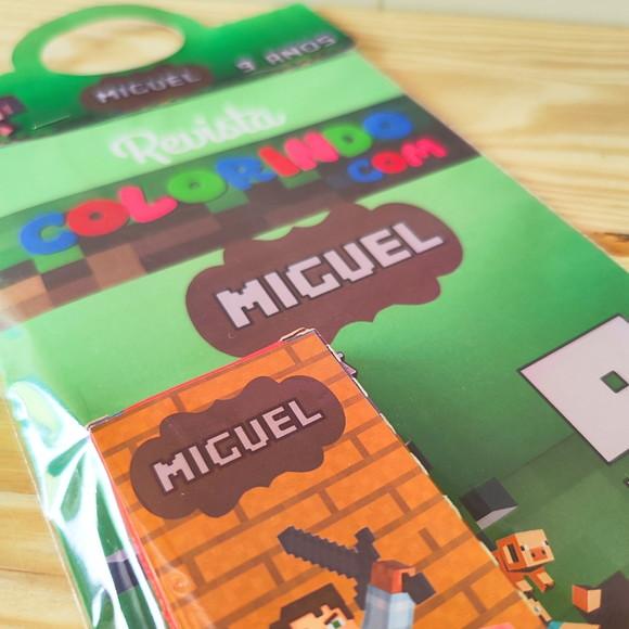 Kit de Colorir para Lembrancinha Minecraft