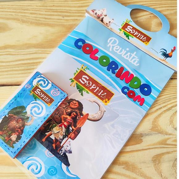 Kit de Colorir para Lembrancinha Moana