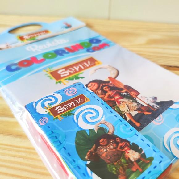 Kit de Colorir para Lembrancinha Moana