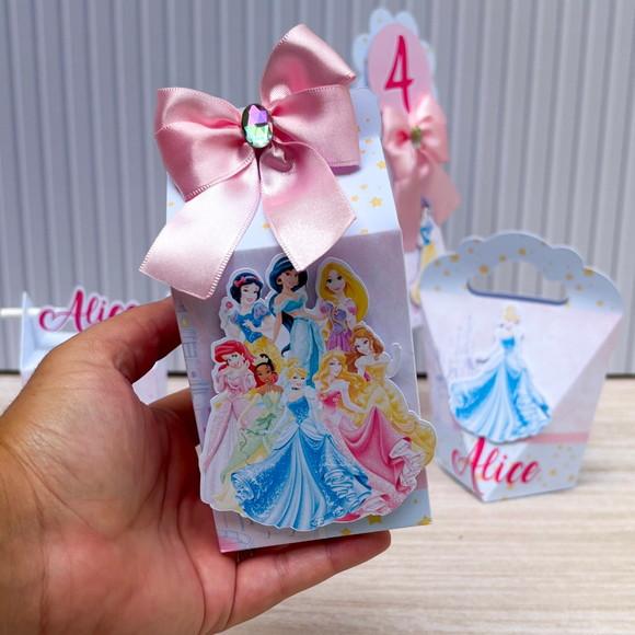 Kit Festa 15 Caixas Personalizada as Princesas Disney