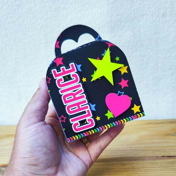 Kit Festa 15 Caixas Personalizada Balada Neon