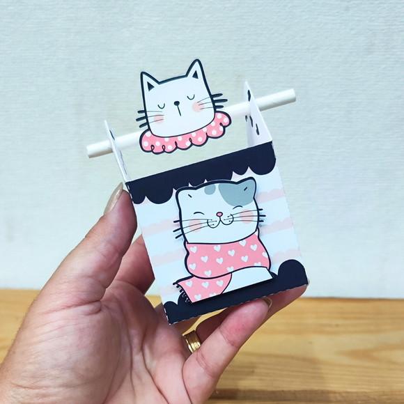 Kit Festa 15 Caixas Personalizada Gatinha Cute - Gatos