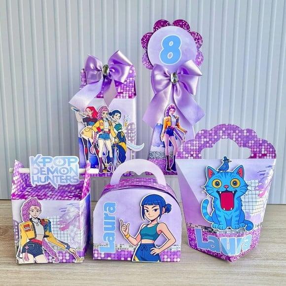 Kit Festa 15 Caixas Personalizada Guerreiras Kpop