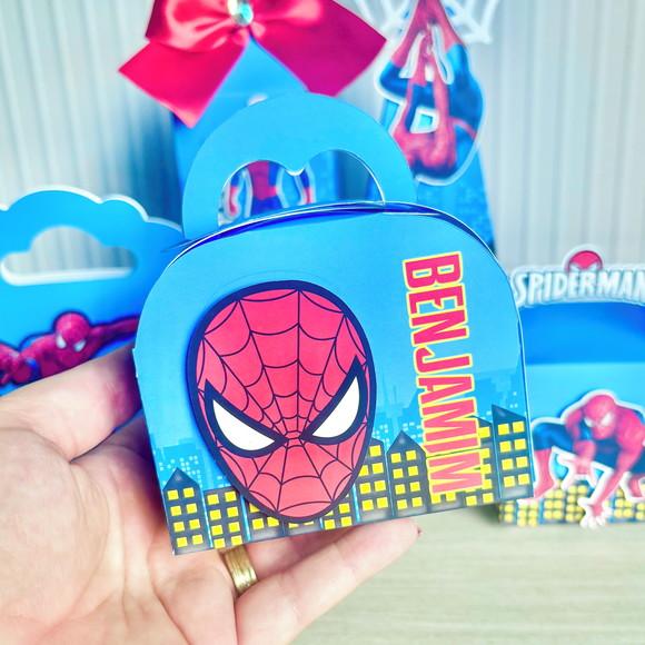 Kit Festa 15 Caixas Personalizada Homem Aranha