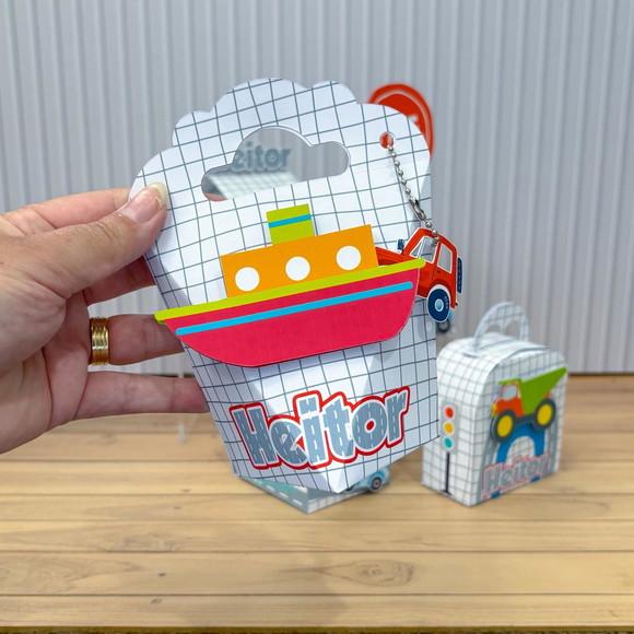 Kit Festa 15 Caixas Personalizada Meios de Transportes