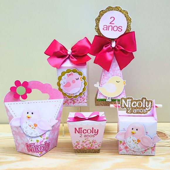 Kit Festa 15 Caixas Personalizadas Jardim Encantado