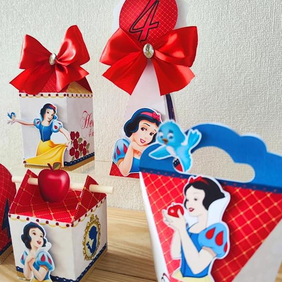 Kit Festa 20 Caixas Personalizadas Branca de Neve