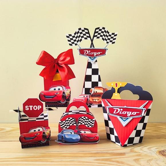 Kit Festa 20 Caixas Personalizadas Carros Disney