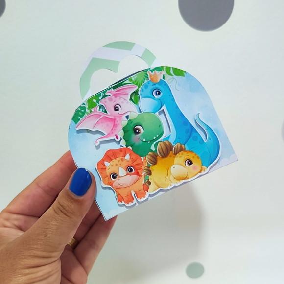 Kit Festa 20 Caixas Personalizadas Dinossauro Baby