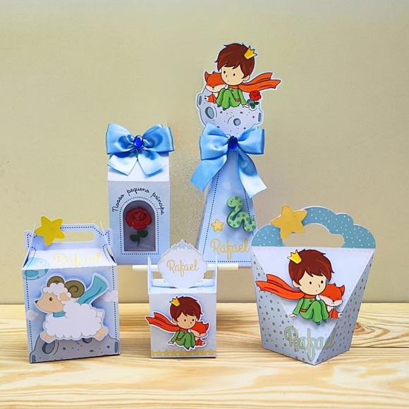 Kit Festa 20 Caixas Personalizadas o Pequeno Príncipe